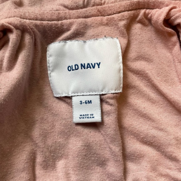 3/$20 old navy 3-6 month zip up jacket green and pink - Picture 3 of 3